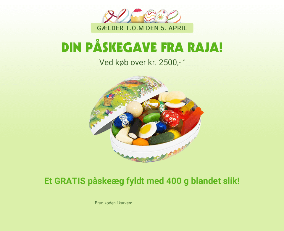 Din påskegave fra RAJAPACK!