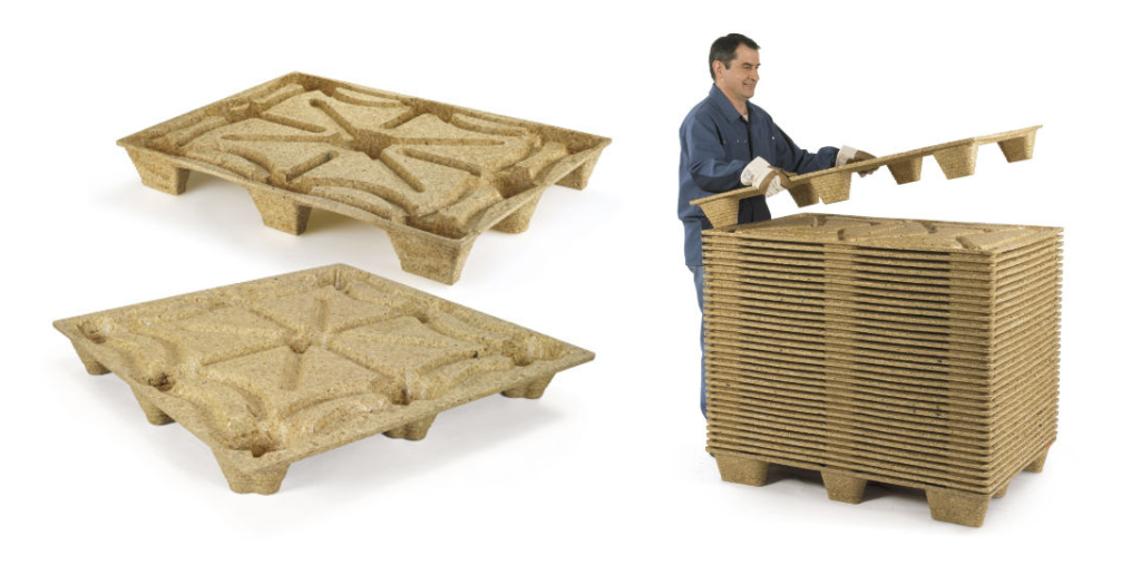 Inka paller er en form for miljøvenlig emballage, der kan klare belastning på op til 900 kg.