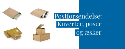 Postforsendelse: Kuverter, poser og æsker